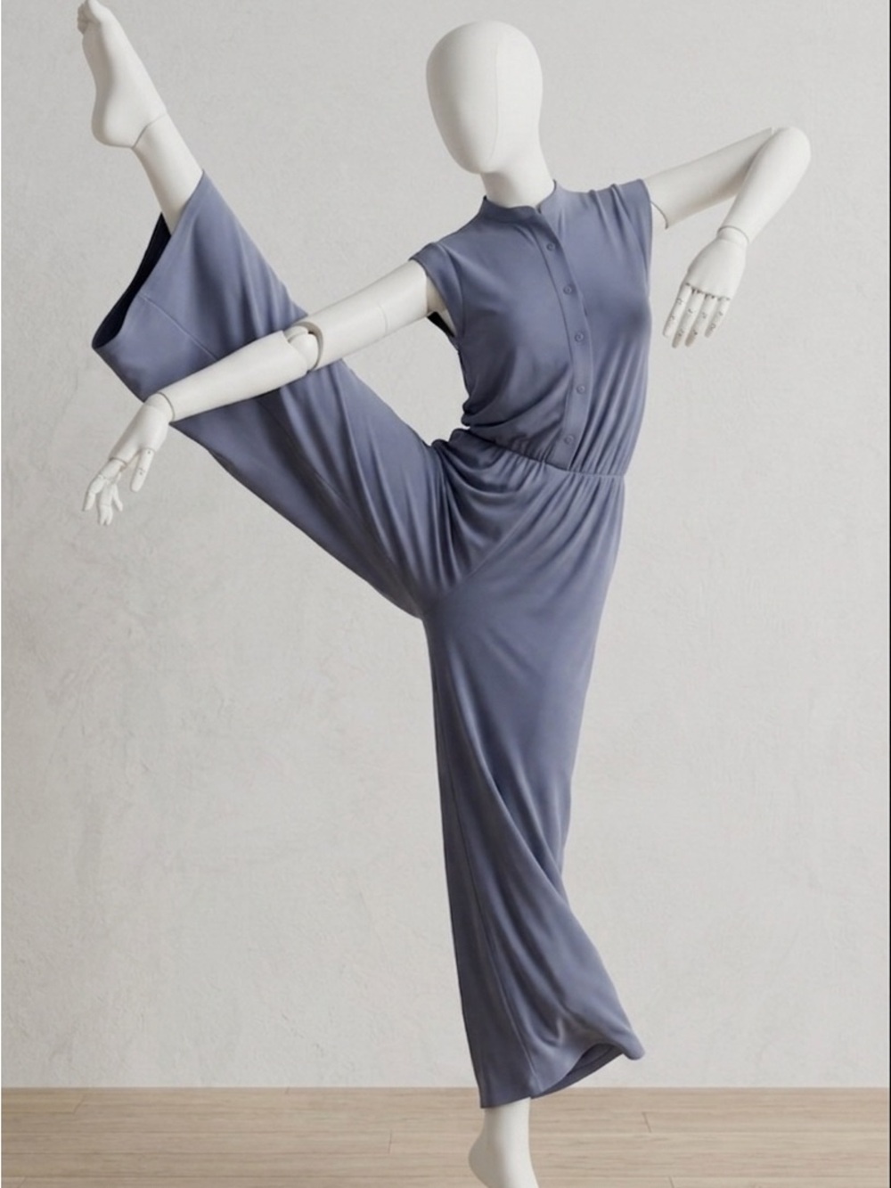 Balera Contemporary Dance Jumpsuit Adult Small Blue Wide Leg Costume MJ1818 - Picture 2 of 7